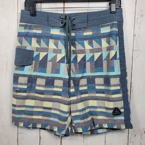 Prana Sander Boardshort retro UPF 50 Swim Hiking Shorts Men's 28